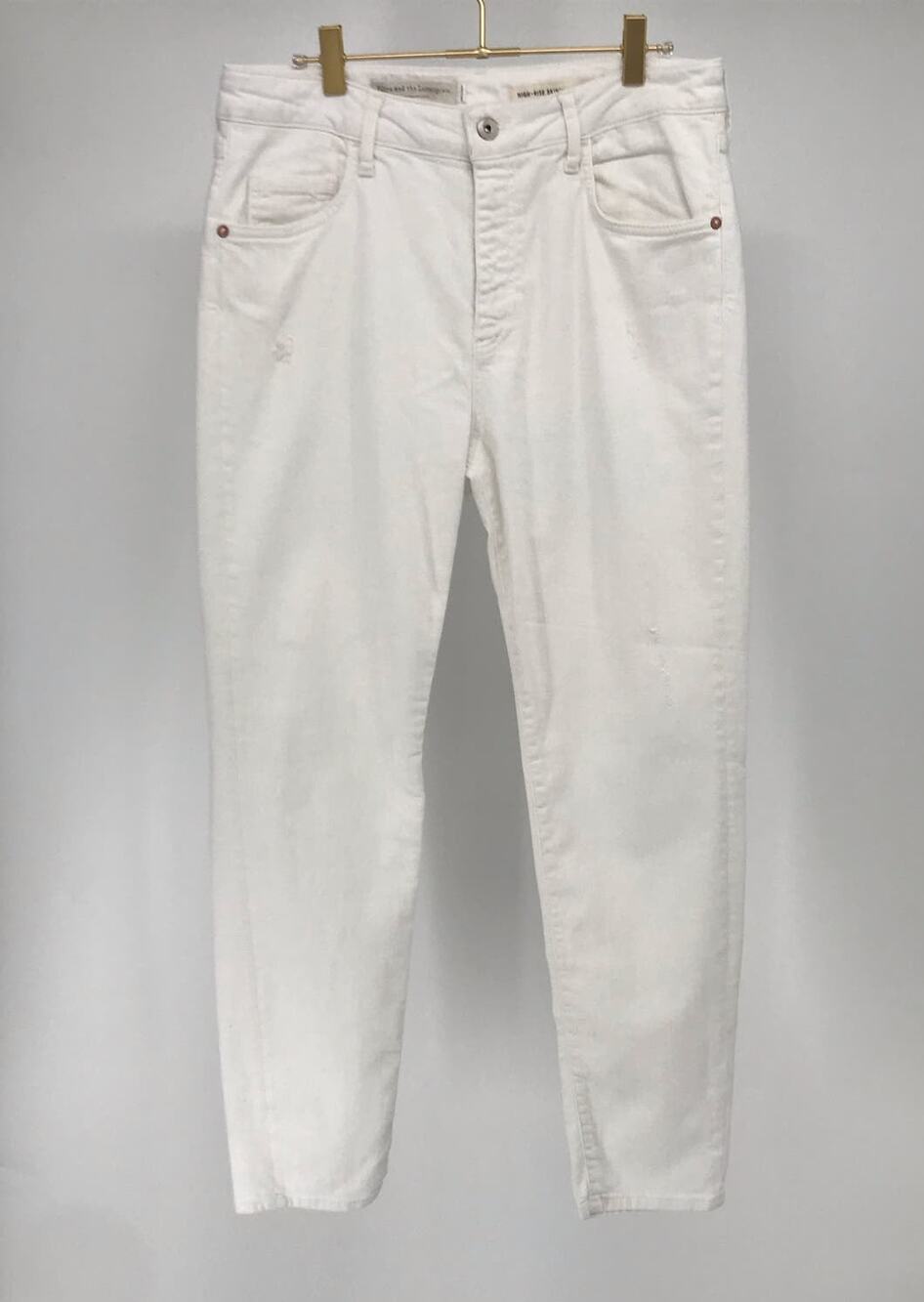 Pilcro and the Letterpress Anthropologie White High Rise Skinny Jeans 32